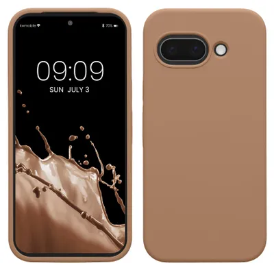 Obrázek produktu pro kwmobile obal na mobilní telefon pro Google Pixel 9a, pro Pixel 9a Pouzdro - Silikonový kryt - bezdrátové nabíjení - Cappuccino