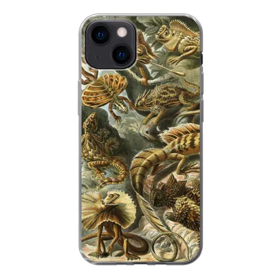 Produktbild von MuchoWow® Handyhülle Schutzhülle Hülle für iPhone 13 Lacertilia - Alte Meister - Kunst Silikon Softcase Handy Hülle - Karteninhaber
