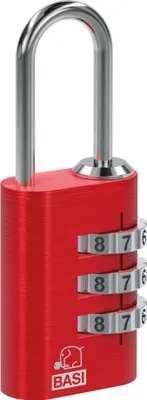 Produktbild von BASI - Kofferschloss - mit Aluminiumgehäuse - Farbe: Rot