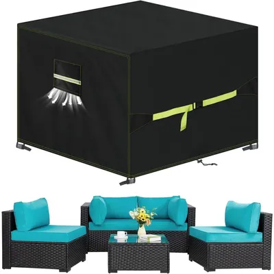 Produktbild von Abdeckhaube Gartenmöbel 420D Oxford 90x90x90cm Wasserdicht UV-beständig mit Belüftungsöffnungen