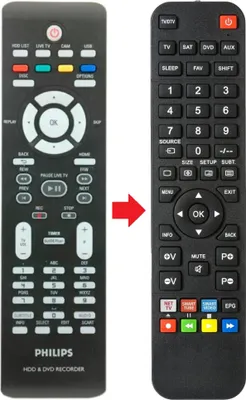 Produktbild von Fernbedienung passend für PHILIPS DVDR3595/31 | DVDR359531 | DVDR3595H/31