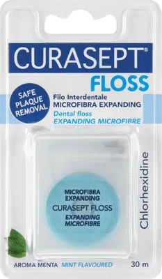 Produktbild von Curasept Expanding Floss Zahnseide mint mit CHX 30 m