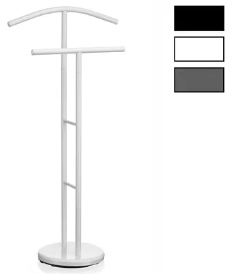 Immagine prodotto di Appendiabiti da uomo LAURENZ, portaabiti, appendiabiti, barra per appendere i vestiti con gruccia per pantaloni, metallo bianco