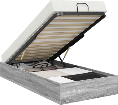 Obrázok produktu pre vidaXL Ottomanský rám postele, sivá, Sonoma, 203 x 100 x 25 cm