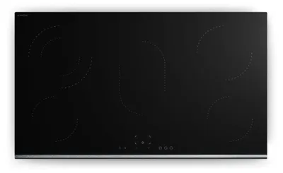 Zdjęcie produktu dla Szklano-ceramiczna płyta grzewcza Klarstein Verosteel - 91 cm, 5 stref, 8400 W, suwak dotykowy, timer i zabezpieczenie przed dziećmi, minimalistyczny design, płyta elektryczna, wskaźnik ciepła resztkowego, powierzchnia Ceramica