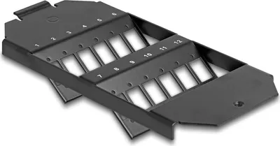 Produktbild von DELOCK LWL Halterung für Bodentank 12 Port für SC Simplex sw