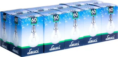 Produktbild von 10 x Leuci Glühbirne Tropfen 60W E14 klar Glühlampe P45 Kugel warmweiß dimmbar