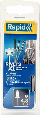 Image de Lot de 40 rivets aluminium Diam.4.8 x H.12 mm RAPID