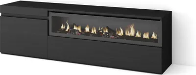 Immagine prodotto di COZY Mobile TV Soggiorno, 150x35x45cm, Per TV fino a 65, Camino elettrico, Nero