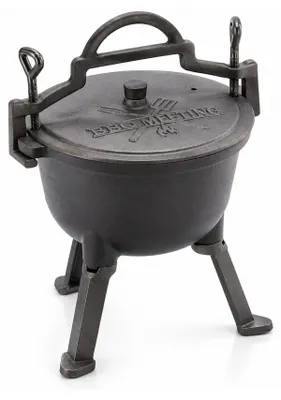Produktbild von Aga Gusseisenkessel BBQ3710 8L 27,5 cm emailliert abnehmbare Beine für offenes Feuer