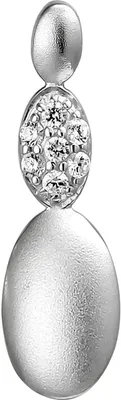 Produktbild von Anhänger aus 925 Silber mattiert mit 7 Zirkonia Halsschmuck Damen