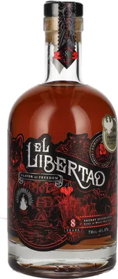 Produktbild von El Libertad 8 Years Old FLAVOR OF FREEDOM Sherry Spiced Rum Chapter II 41,8% Vol. 0,7l