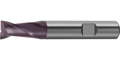 Produktbild von Gühring Schaftfräser kurz DIN6527 VHM TiALN Z2 Schaft HB 14mm