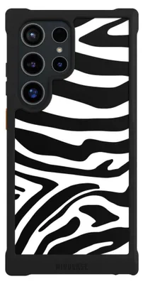 Produktbild von NIVOCASE Hülle für Samsung Galaxy S24 Ultra  Stoßfeste Handyhülle NIVOmax Case Schwarz Animal-Look Animalprint Zebra