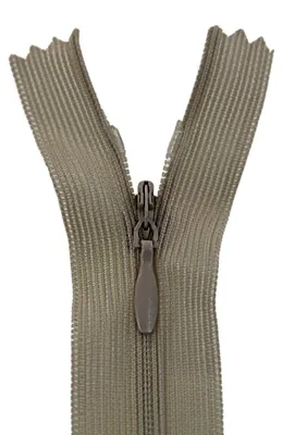 Zdjęcie produktu dla 1. Zamek błyskawiczny spiralny, zakryty, 18 cm, jednoczęściowy, niewidoczny, kolor do wyboru, 295 – szary