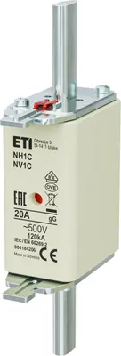 Productafbeelding van Beveiligingsschakelaar - NH1C, type gG, 20A/500V - vertraagd