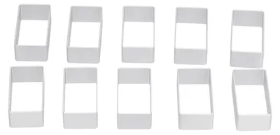 Immagine prodotto di 10 pezzi/set di stampi per torte lunari in acciaio inox set di biscotti tagliabiscotti fai da te set di cotturaGrande rettangolo
