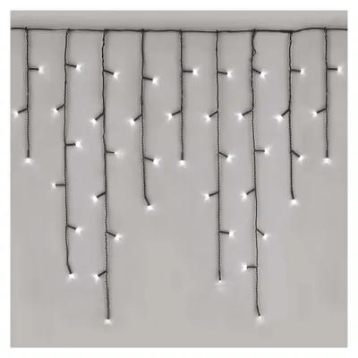 LED-Ijsregen-Lichtsnoer 3,6 m, 200 LEDs, kaltweiß, IP44, Timer