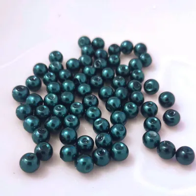 Obrázek produktu pro Glasperlen - Typ 'rund' - 20g - 4 mm - Türkis dunkel