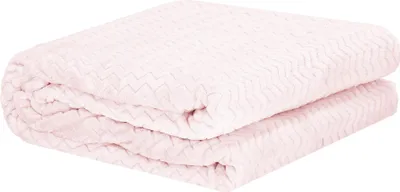 Produktbild von Kuscheldecke 130 x 180 cm Zickzack-Muster gemütliche Wohndecke Sessel- Überwurf Plaid Helle Tagesdecke für Wohnzimmer