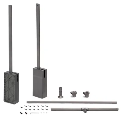 Immagine prodotto di Appendiabiti ribaltabile per armadio Sway -  830 - 1150 mm -   Acciaio -  Alluminio e plastica -  Verniciato in titanio