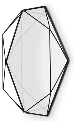 Zdjęcie produktu dla Lustro ścienne Umbra Prisma, lustro ścienne, lustro dekoracyjne, lustro dekoracyjne, metalowe, czarne, 53 cm, 358776-040