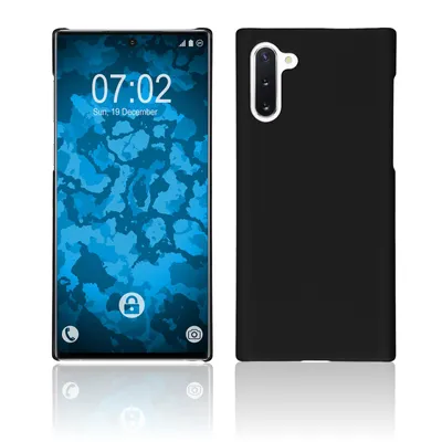 Produktbild von PhoneNatic Case kompatibel mit Samsung Galaxy Note 10 - Hülle schwarz gummiert Hard-case Cover