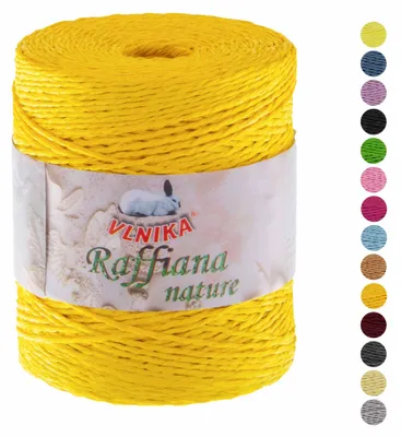 200g Papiergarn Raffiana Nature maisgelb