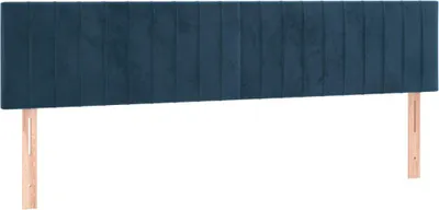 Obrázok produktu pre vidaXL Čelá postele, tmavomodré, 180 x 5 x 78/88 cm, zamat