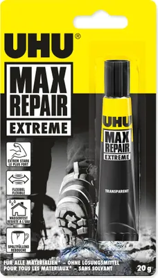 Produktbild von UHU Max Repair Extrem wasserfester Reparaturklebstoff transparent 20g