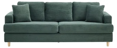 Produktbild von 3-Sitzer-Sofa aus grünem Cordvelours YOCABA