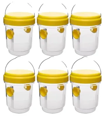 Produktbild von Wespenfalle, wiederverwendbar, wasserdichtes Hängedesign, 6Stk-Gelb