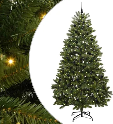 Obrázok produktu pre Umelý vianočný stromček s 300 LED-i Zelená 270 cm PVC a kov
