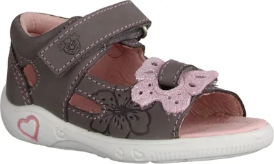Produktbild von Ricosta Silvie 2200101450 Mädchensandale, Leder, Graphit (Grau), Babyschuh - Kinderschuhe Lauflernschuhe Gr. 18 - 26, Grau, leder (buk)