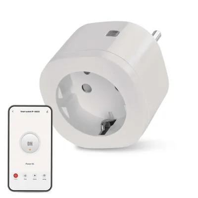 EMOS GoSmart WLAN Steckdose 16A, 2,4GHz WiFi Smart Steckdose mit Timer und Stromzähler, gesteuert mi