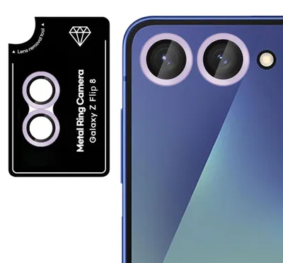 Produktbild von Kamera Schutzglas Linsenschutz für Samsung Galaxy Z Flip8 5G 9H Glas Lila