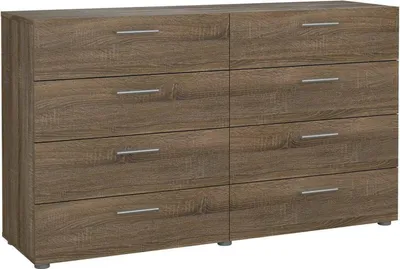 Image de Phethai - Buffet, 140x40x82h cm Chêne Brun, 8 Tiroirs