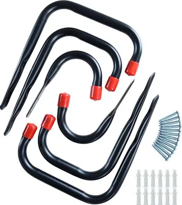 Produktbild von Montagehaken Wandhaken Haken Hakenset Universalhaken 6er Set Schwarz