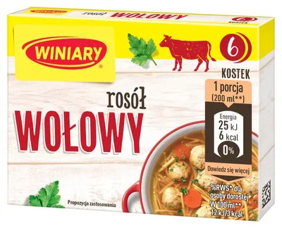 Produktbild von Winiary Rinderbrühe 60 g (6 Stück)