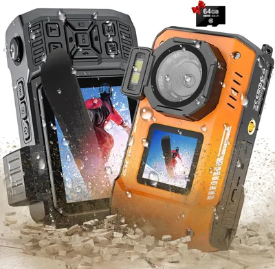 Produktbild von Digitalkamera,4K Unterwasserkamera,65MP Autofokus Digitalkamera wasserdichte mit 64GB Karte, Dual-Screen Selfie 2500mAh Batterie,18X,10m wasserdicht