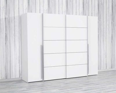 Loftscape Kombischrank West Kleiderschrank Wandschrank Ankleideschrank Weiß