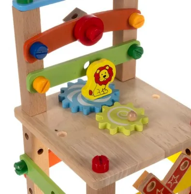 Immagine prodotto di Sedia da lavoro in legno, ideale per piccoli lavori di bricolage, dimensioni 29 x 17 x 17 cm