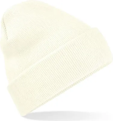 Image de Beechfield B45 | Original Cuffed Beanie Bonnet d'hiver - Couleur : Soft White - Taille : One Size