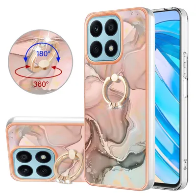 Immagine prodotto di Custodia per Honor X8A, custodia protettiva in silicone TPU a fantasia con supporto ad anello Crème