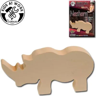 Produktbild von Schnitzholzrohling Nashorn 30mm