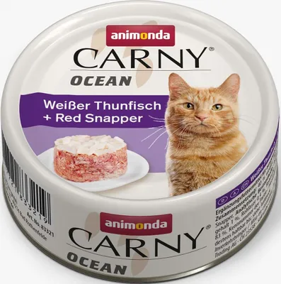 Zdjęcie produktu dla animonda Carny 4017721833219, Dorosły, Każda rasa, Red snapper, Tuńczyk, 80 g