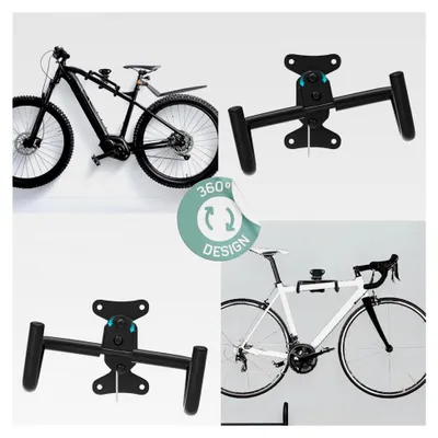 Produktbild von Wandhalterung für Fahrräder, Halterung bis 30 kg, Fahrradständer für Garage, platzsparendes Design, Aufhängung für Keller und Garage