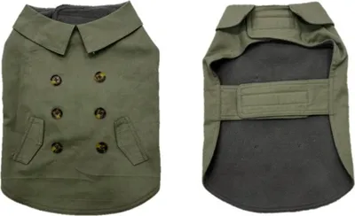 Image de Manteau pour chien Duvo+ Trench-coat vert, taille : L