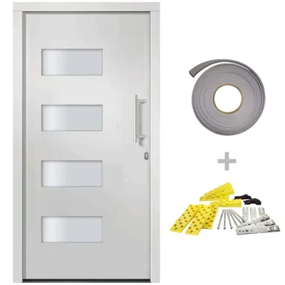 Obrázek produktu pro vchodové dveře vidaXL z hliníku a PVC bílé 100x210 cm