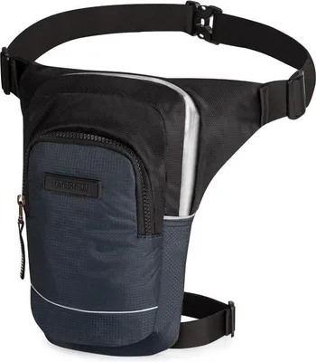 Produktbild von Unyqoos® Motorrad-Beintasche aus wasserabweisendem Nylon – große Kapazität, 5 Fächer, verstellbar (Taillen-/Beinriemen 41–145 cm, abnehmbar 38–64 cm), reflektierend, für Damen & Herren